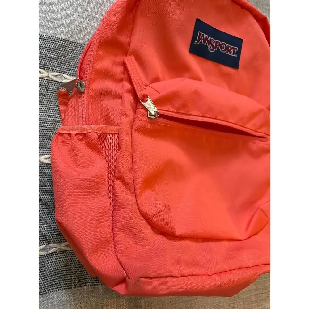 Jansport Coral and Black Backpack Excellent Used Condition